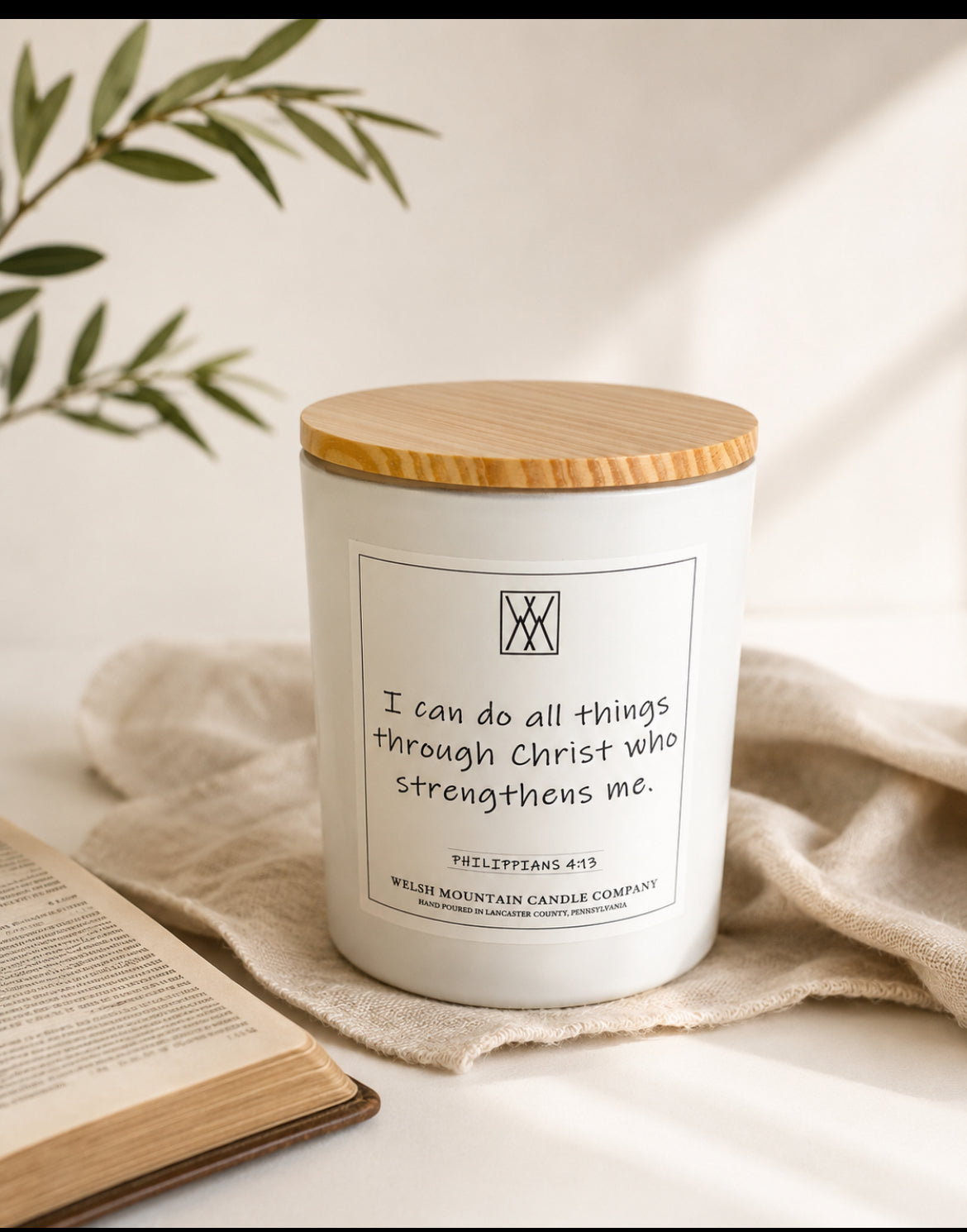 14oz. Scripture Candle - Philippians 4:13