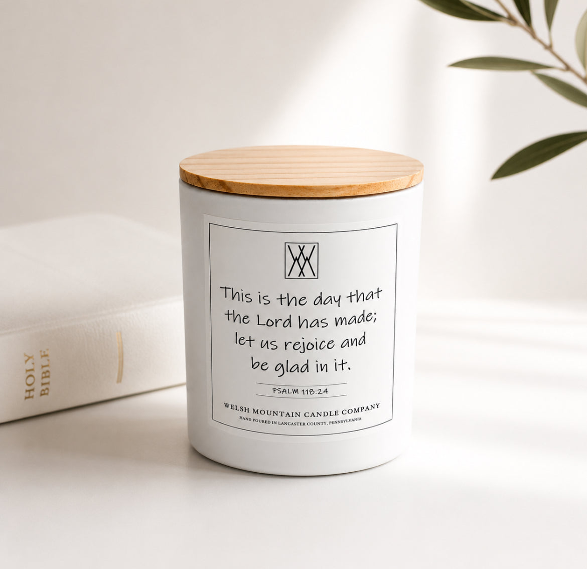 14oz. Scripture Candle - Psalm 118:24