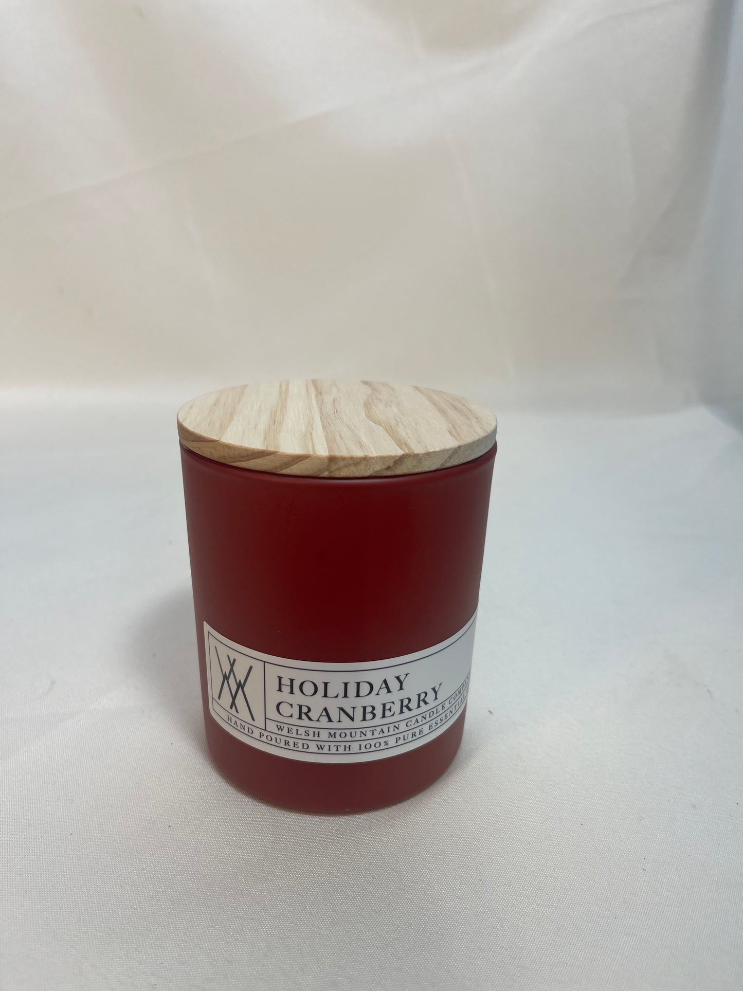16oz Coconut Wax Candle with wood lid, Red