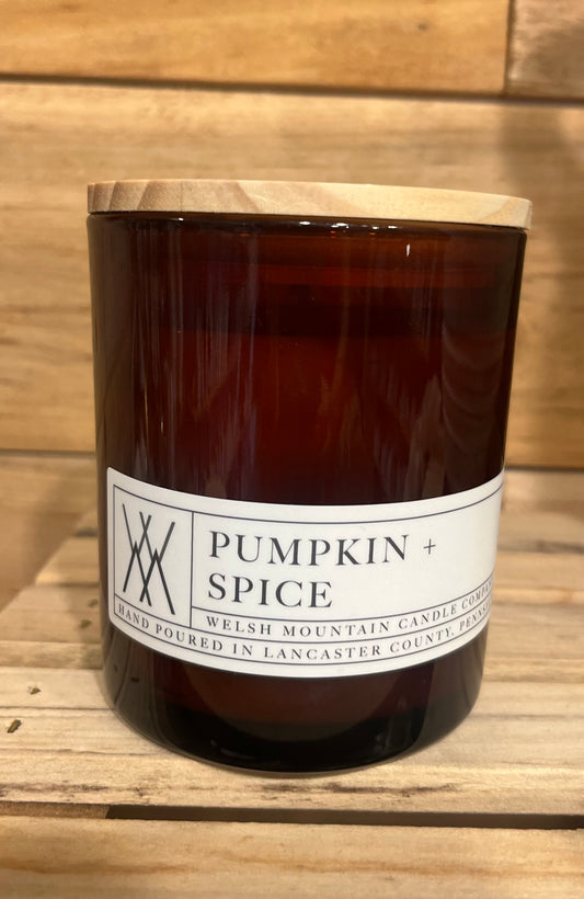 16oz. Coconut Wax Candle with Bamboo Lid- Amber