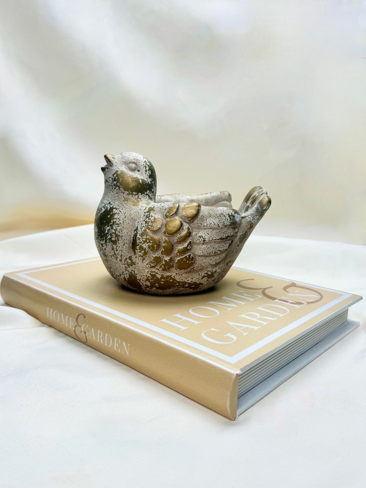Concrete Bird Planter