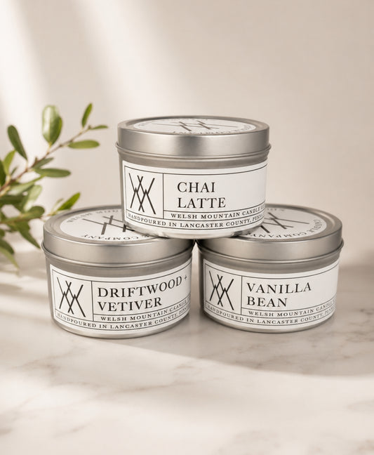 8 oz. Coconut Wax Candle Tins