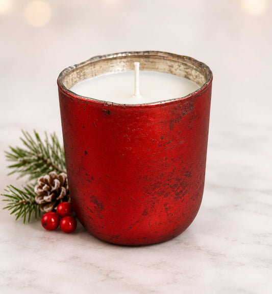 16oz. Red Antique Glass Candle