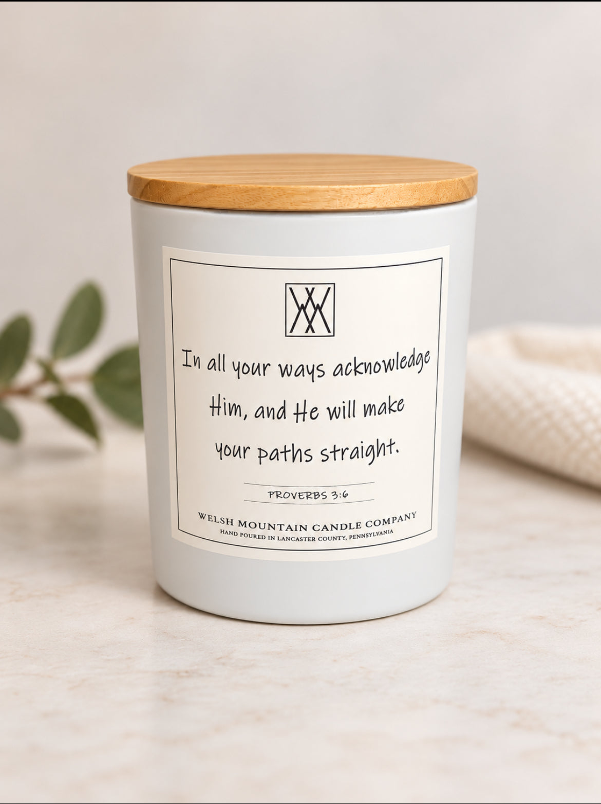 14oz. Scripture Candle Proverbs 3:6
