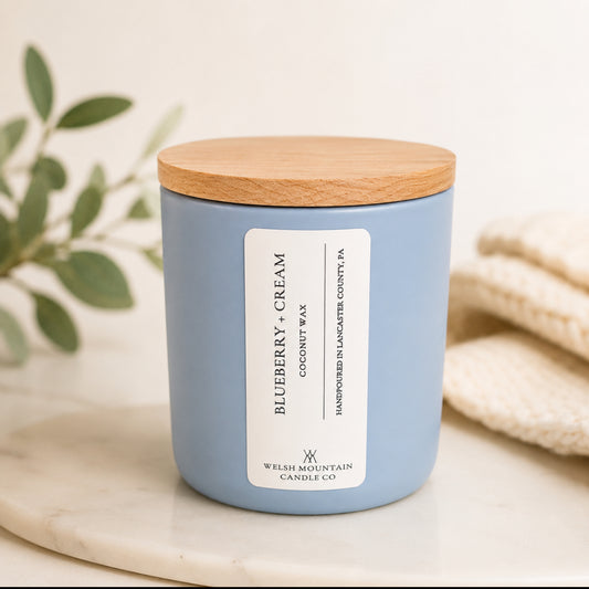 16oz Homestead Candle - light Blue