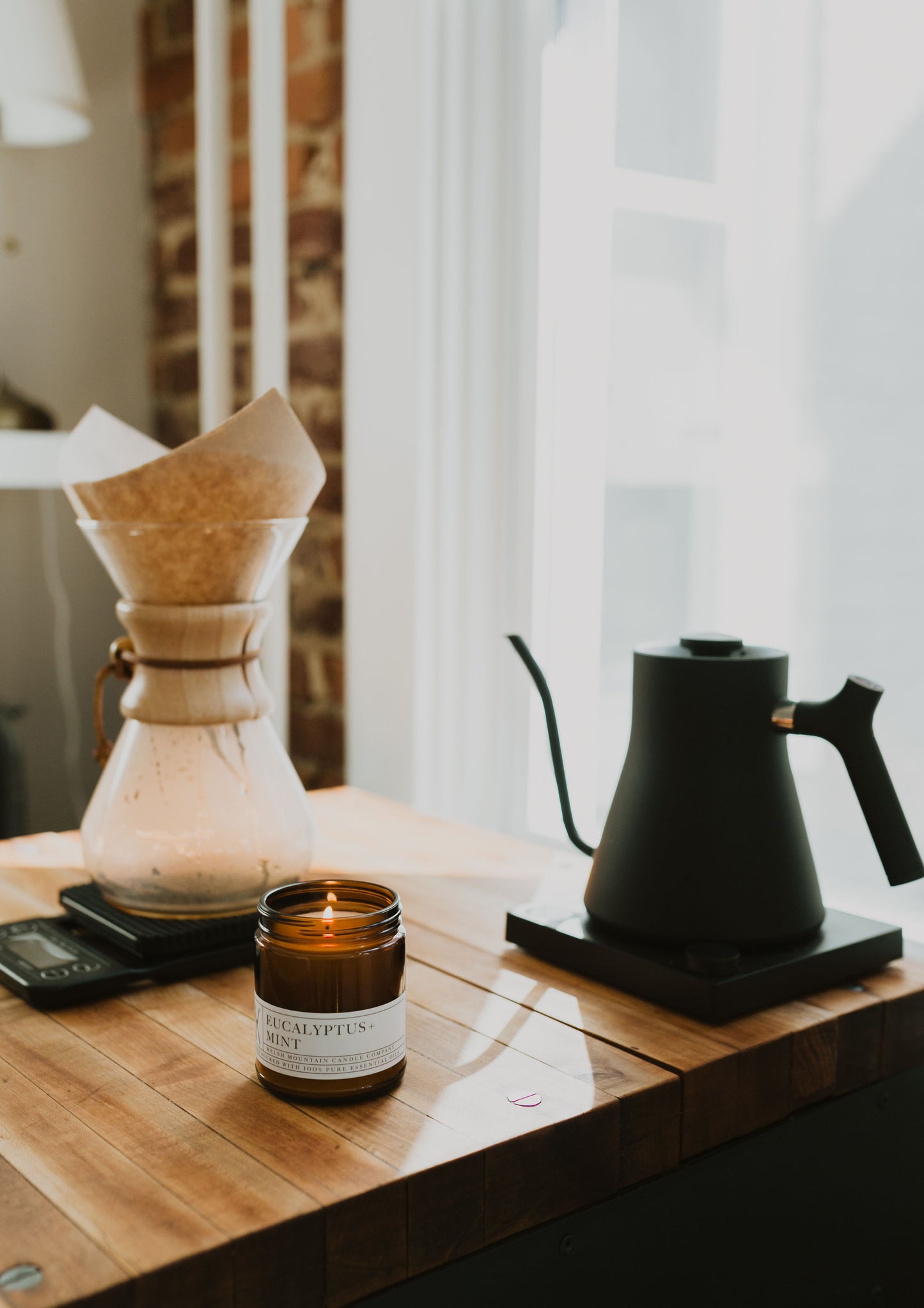 Essential oil candles, Amber jar